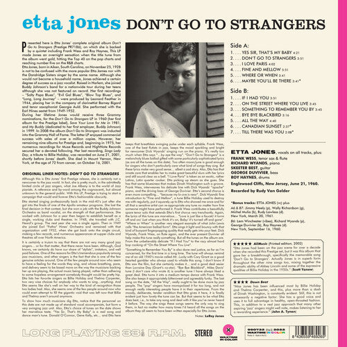 Etta Jones: Don't Go To Strangers - 180-Gram Pink Colored Vinyl ( RECORD )