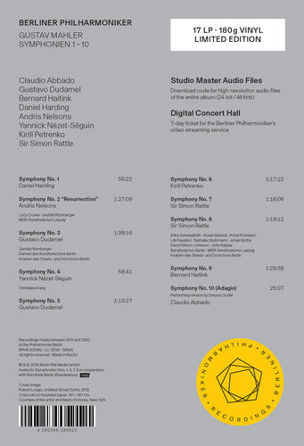 Berliner Philharmoniker: Mahler: Symphonies Nos. 1-10 (17 LP) ( RECORD )